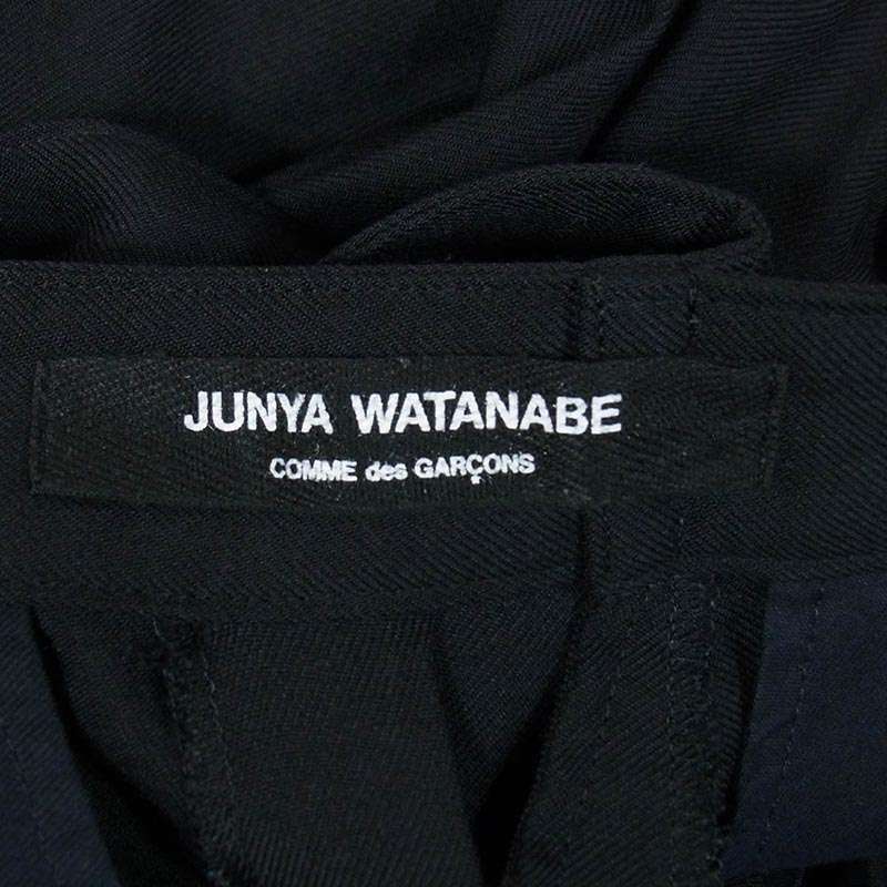 ジュンヤワタナベコムデギャルソン 20AW JF-P009 AD2020 アシンメトリー アジャスター ラップ ウール ワイド パンツ 買取実績 画像