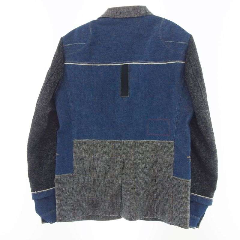 ジュンヤワタナベコムデギャルソンマン 20aw WF-J005 × Levi’s リーバイス Wネーム セルヴィッチ デニム ウール ナイロン ツイード ドッキング ジャケット 買取実績 画像