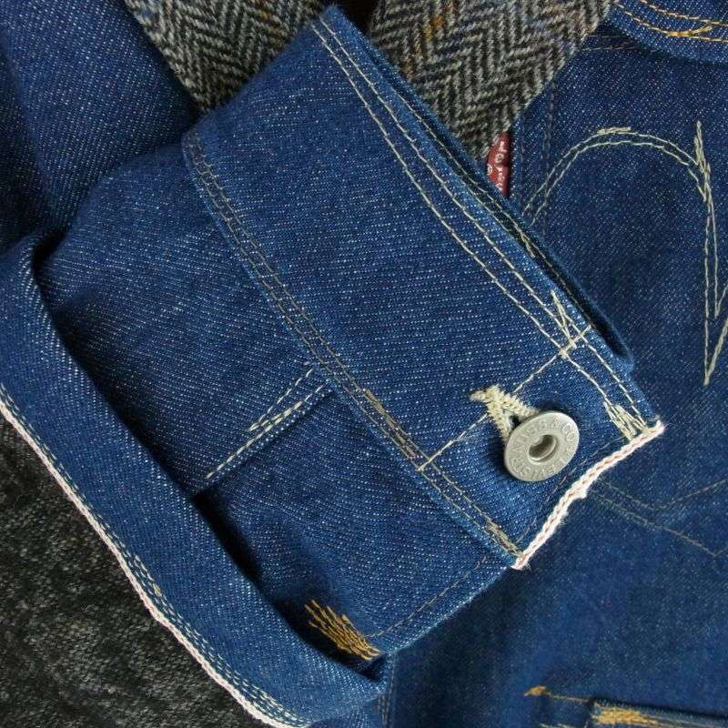 ジュンヤワタナベコムデギャルソンマン 20aw WF-J005 × Levi’s リーバイス Wネーム セルヴィッチ デニム ウール ナイロン ツイード ドッキング ジャケット 買取実績 画像