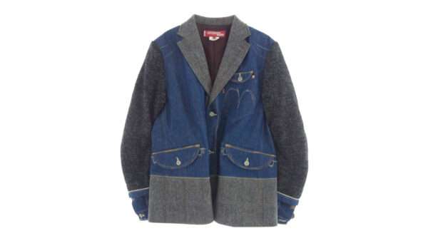 ジュンヤワタナベコムデギャルソンマン × Levi’s リーバイス 20aw WF-J005 Wネーム セルヴィッチ デニム ウール ナイロン ツイード ドッキング ジャケット 買取実績