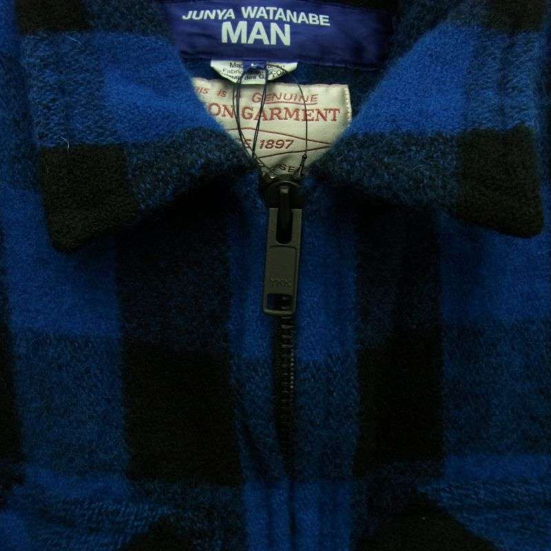 ジュンヤワタナベコムデギャルソンマン 25AW WP-J011-051 FILSON フィルソン Wネーム ウールチェック製品縮絨 ZIP UP ジップアップ ブルゾン 買取実績 画像