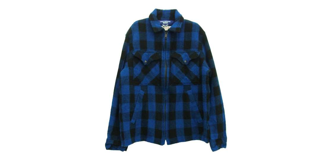 ジュンヤワタナベコムデギャルソンマン 25AW WP-J011-051 FILSON フィルソン Wネーム ウールチェック製品縮絨 ZIP UP ジップアップ ブルゾン 買取実績