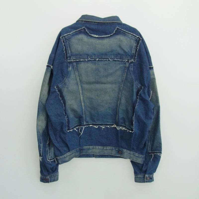 ジュンヤワタナベコムデギャルソンマン 25SS wo-j207-051-1-3 × Levis リーバイス 製品加工 解体再構築 カスタマイズ デニム ジャケット 買取実績 画像