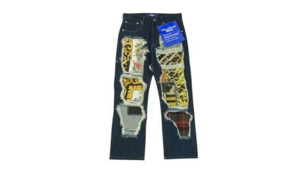 ジュンヤワタナベコムデギャルソンマン WO-P044-051 綿デニム シルクスカーフ パッチワーク デニムパンツ 買取実績