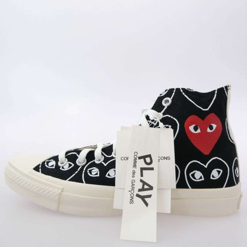プレイコムデギャルソン 1CL704 × Converse コンバース Chuck Taylor Hi Black チャックテイラー ハイカットスニーカー 買取実績 画像