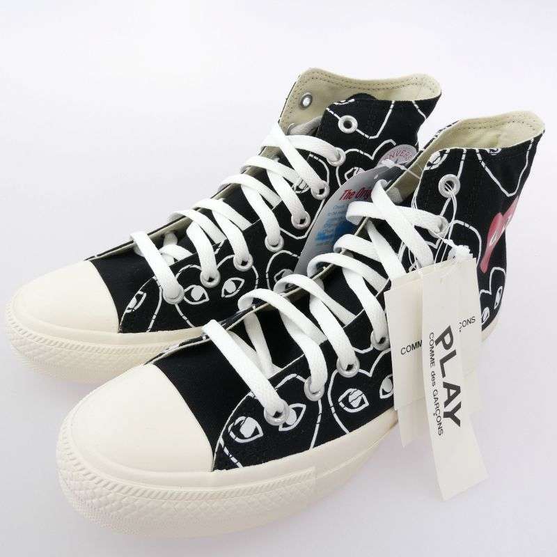 プレイコムデギャルソン 1CL704 × Converse コンバース Chuck Taylor Hi Black チャックテイラー ハイカットスニーカー 買取実績 画像