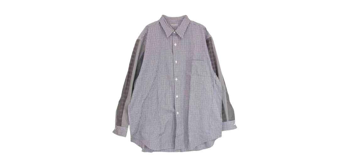 コムデギャルソンオム HB-020310 AD1995 ヴィンテージ パッチワーク 袖切替 チェック 長袖 シャツ 買取実績