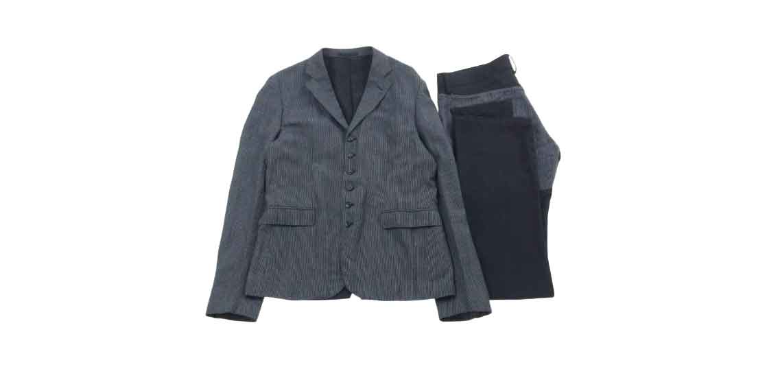 コムデギャルソンオム ウール リネン 異素材切替 テーラードジャケット スラックスパンツ セットアップ 買取実績