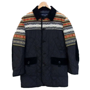 コムデギャルソンオム × GIM 18AW HB-C007 ウールニット キルティングコート