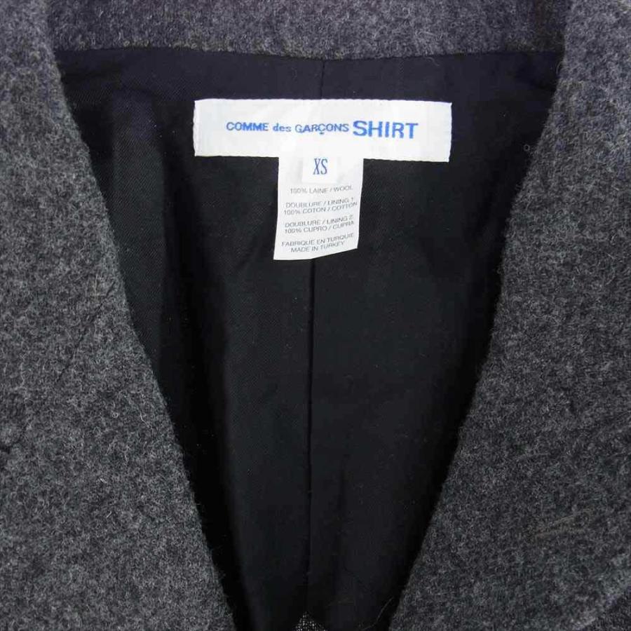 コムデギャルソンシャツ FH-J009-W21 ウール ブレザー テーラードジャケット ダークグレー 買取実績 画像