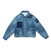 COTTLE コトル C.T.L STANDARD DENIM JACKET-BINGO FUSHIORI パッチワーク スタンダード ネップ デニムジャケット 画像