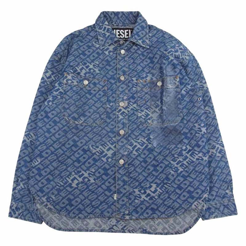 ディーゼル D-ROXY CAMICIA ブランディング ロゴ デニム ジャガード シャツ ジャケット 買取実績 画像