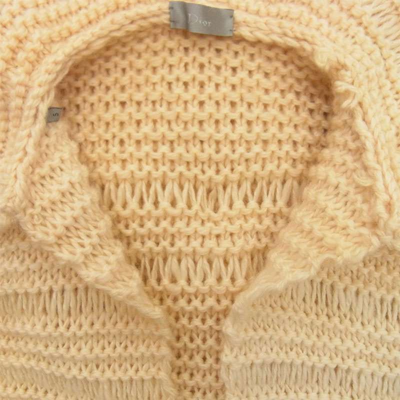 ディオールオム 05AW エディ期 モヘア混 ウール フード フリンジ カーディガン ポンチョ 買取実績 画像