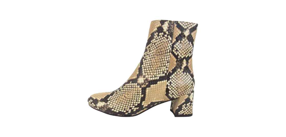 ファビオルスコーニ LENA455 パイソン型押し レザー チャンキー ショート ブーツ レディース 買取実績