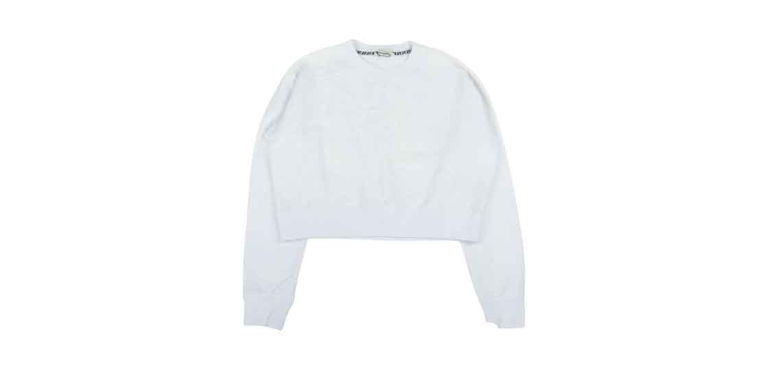 フェンディ エンボスロゴ ショート丈 クルーネック スウェット ホワイト 買取実績