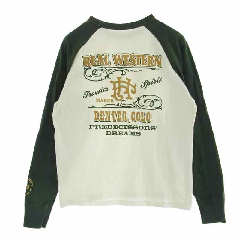 フラットヘッド GLORY PARK グローリーパーク REAL WESTERN ロゴ ラングラン Tシャツ 買取実績 画像