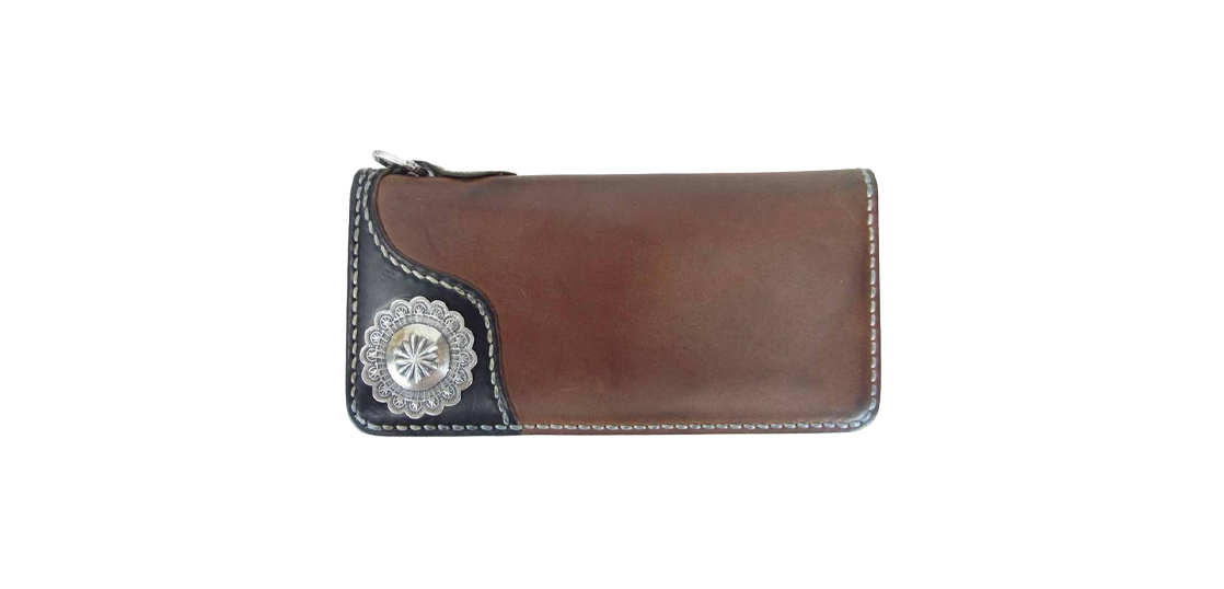 フラットヘッド コンチョ コードバン レザー 長財布 買取実績