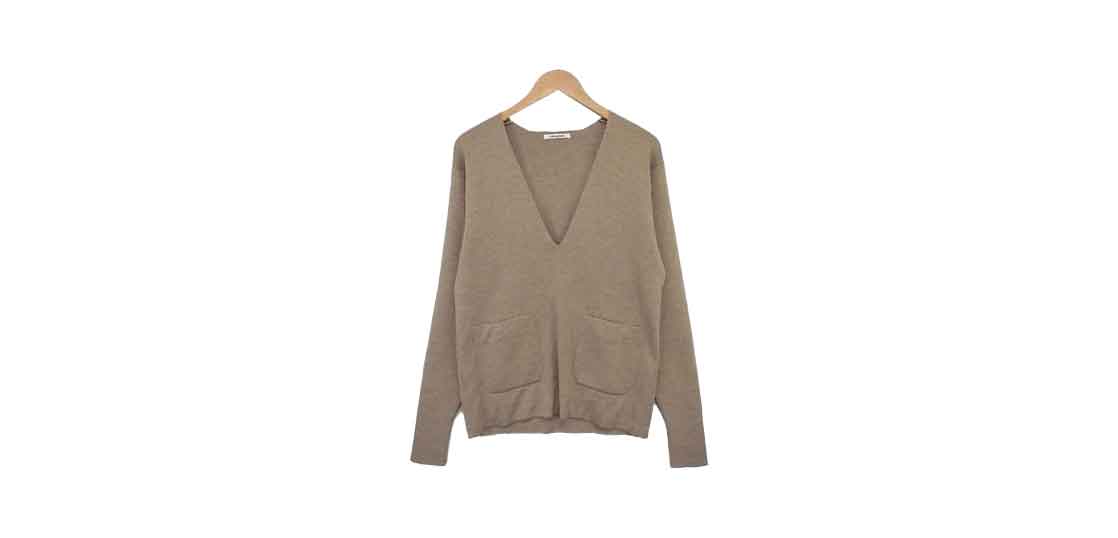 フミカウチダ 17AW CASHMERE MILANORIB DOUBLE FRONT SWEATER 買取実績