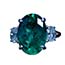 エメラルド ４．２６ct ダイヤモンド ０．６１ct Pt900 プラチナリング 画像