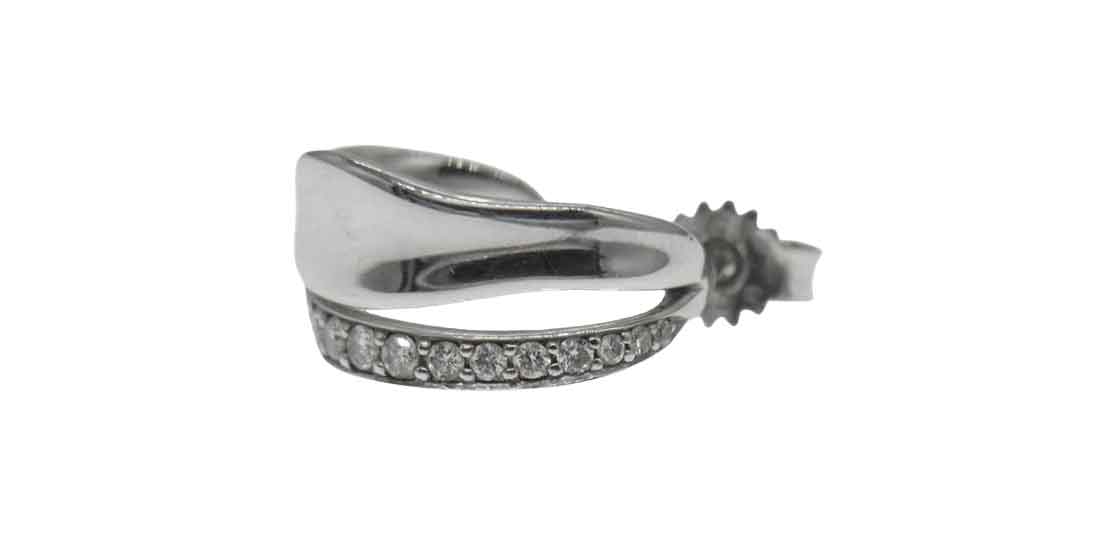 ジョージジェンセン 925 ダイヤ フープピアス 片耳 シルバー 買取実績