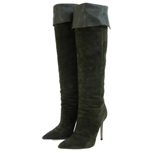 ジャンヴィトロッシ GIANVITO ROSSI ロング スエード レディース ブーツ グリーン系 買取実績