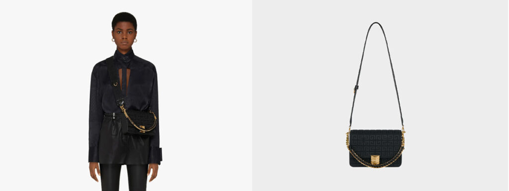 2022年発売 ジバンシィ「4Gバッグ」刺繍入りモノグラムキャンバスバージョン ミディアム　定価 291,500円 画像
