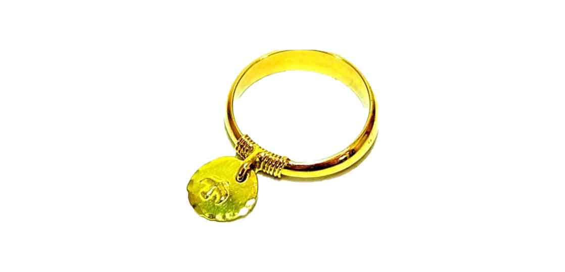 ゴローズ K18金メタル付き全金リング買取実績