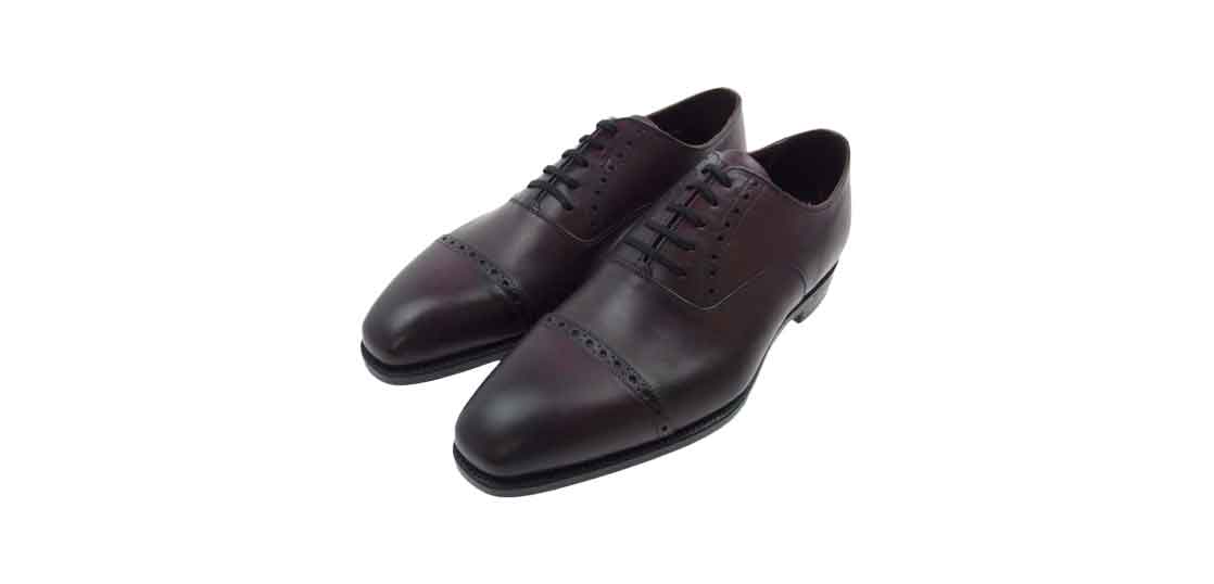 グレンソン MACCLESFIELD バーガンディ レザーシューズ 買取実績