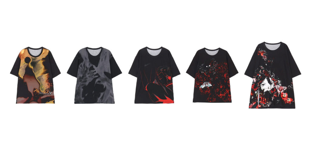 グラウンド ワイ×「地獄楽」コラボコレクション　Tシャツ 4種各27,500円 / ビッグTシャツ（半袖） 39,600円 画像