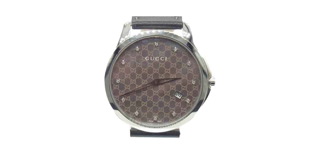 グッチ 126.3 YA126307 Gタイムレス クォーツ ウォッチ  チャコールグレー 買取実績