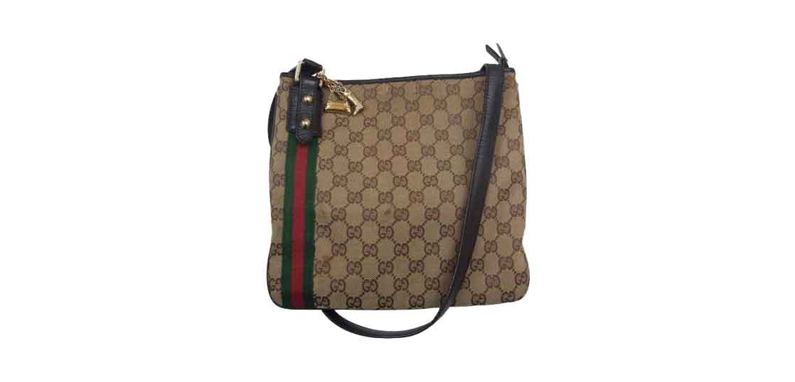 グッチ 144388 GGキャンバス シェリーライン ショルダー バッグ ベージュ 買取実績