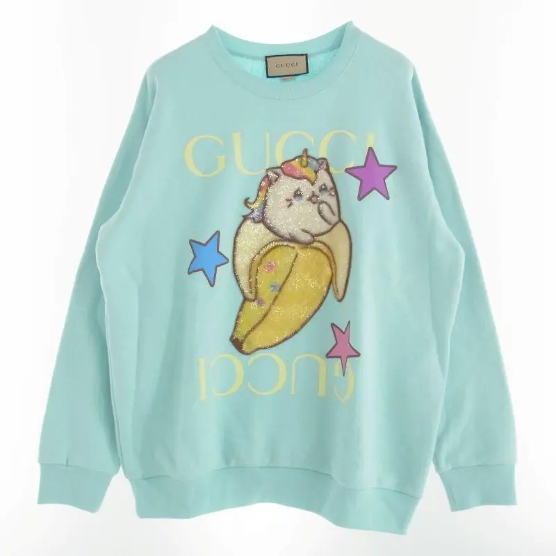 GUCCI ばなにゃ コラボスウェット GUCCI(グッチ) / ばなにゃ/スウェット/S/コットン/GRN/無地/617964