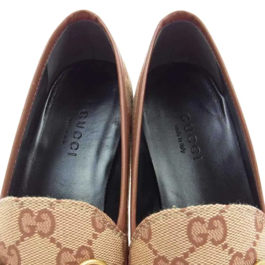 GUCCI ローファー 431467 ヨルダーン GG キャンバス グッチ 431467 ヨルダーン GGキャンバス ホースビット ローファー