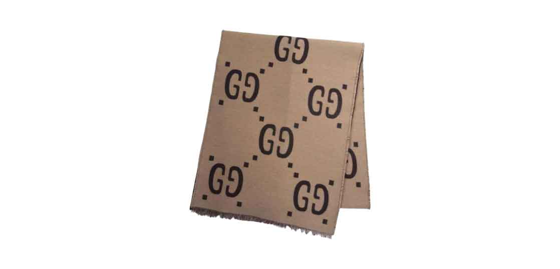 グッチ 495592 GGジャカード ウールシルク スカーフ マフラー