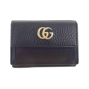 グッチ 523277 0416 ブラック プチ GG マーモント レザー コンパクト トライフォールド ウォレット 買取実績