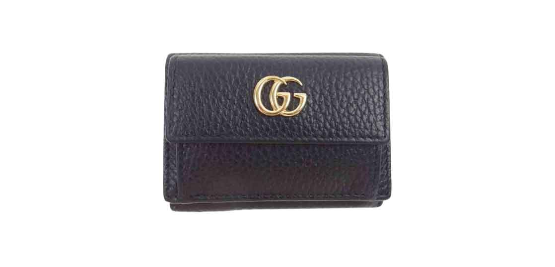 グッチ 三つ折り財布 　プチ マーモント レザー ブラック Amazon.co.jp: [グッチ] GUCCI 折財布 547070 CWC1R 1000