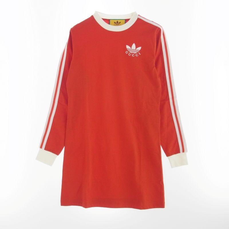 グッチ 693537 XJEBS 6429 × adidas T-Shirt Dress Tシャツ ドレス ロングスリーブ カットソー 買取実績 画像