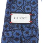 グッチ GG ビー スター シルク ジャカード ネクタイ ネイビー 買取実績 画像