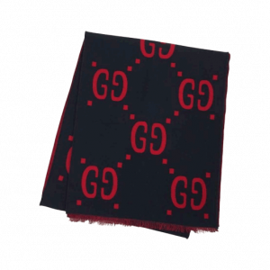 グッチ GGジャカード ウールシルク スカーフ マフラー レッド 買取実績