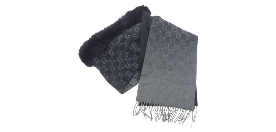 グッチ GG カシミア フォックスファー マフラー ストール 買取実績