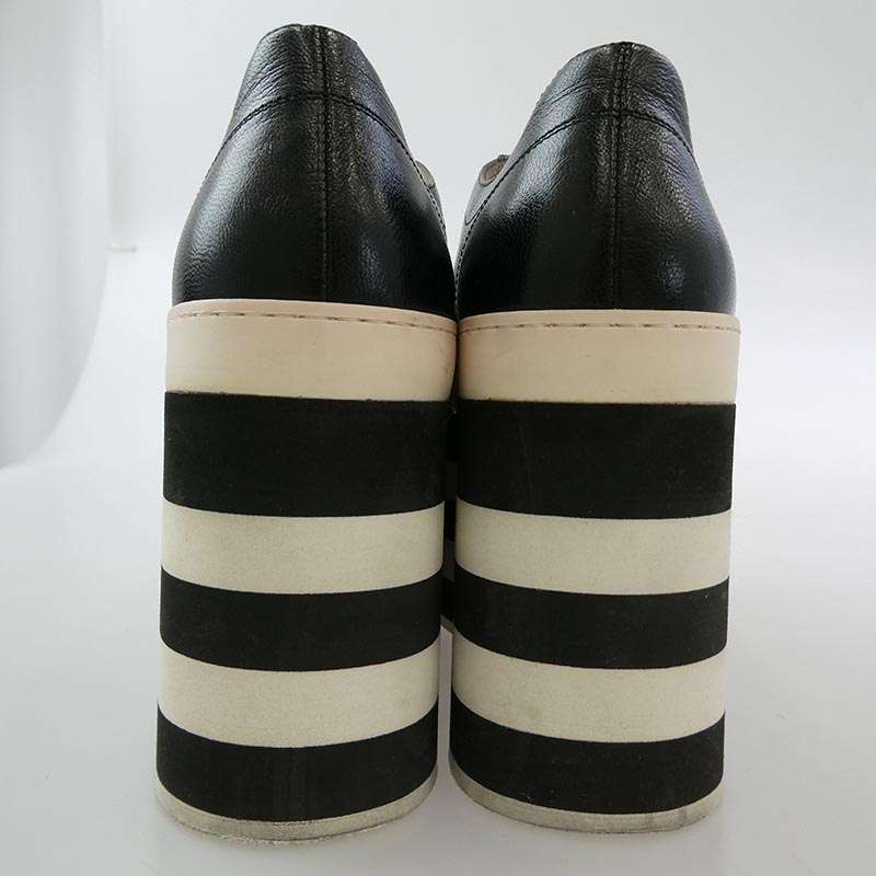 グッチ 17SS 452312 Wmns Peggy Platform ペギー プラットフォーム シェリーライン 厚底 レザー スニーカー 買取実績 画像