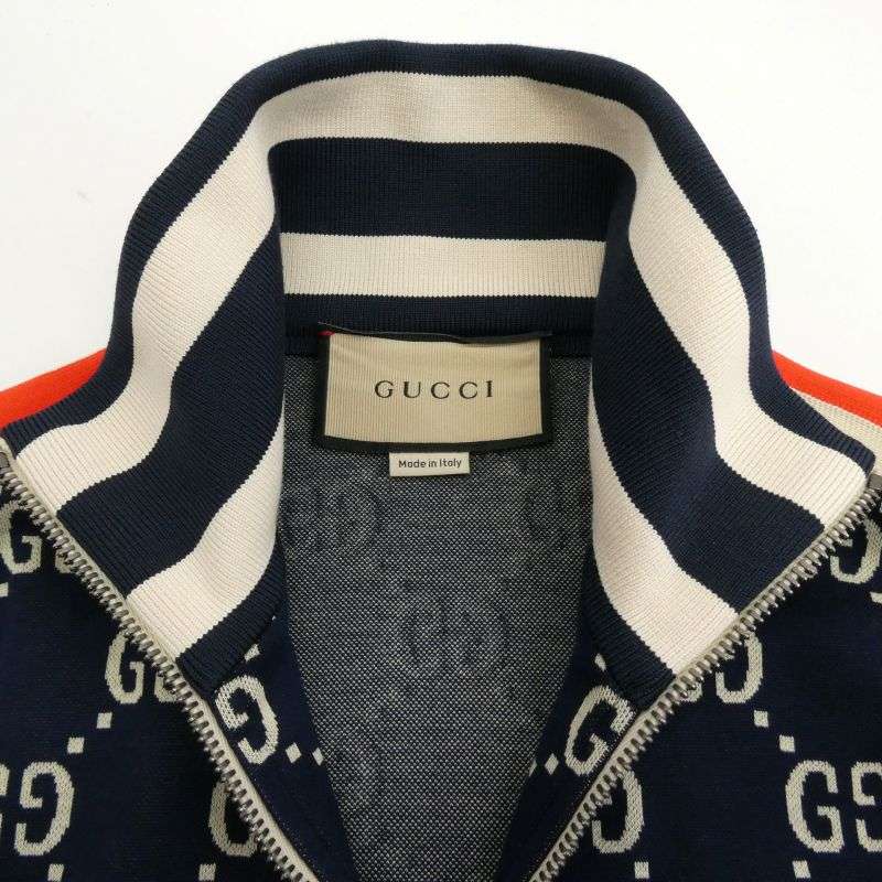 グッチ 18AW 496919 X9V05 イタリア製 GG Jacquard Cotton Jacket GGジャカード コットン サイドライン トラックジャケット 買取実績 画像