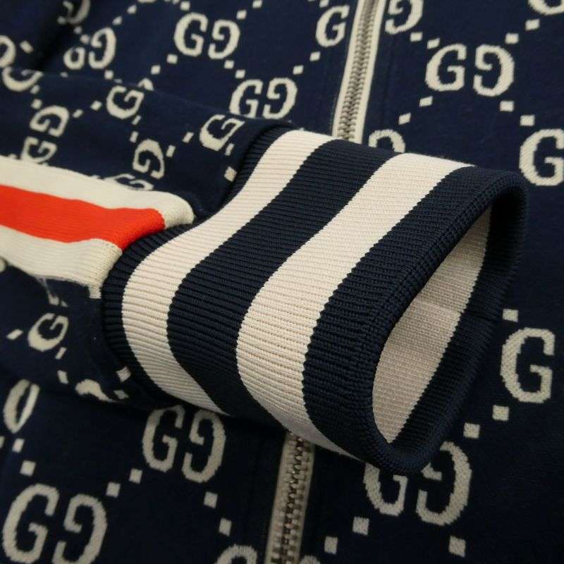 グッチ 18AW 496919 X9V05 イタリア製 GG Jacquard Cotton Jacket GGジャカード コットン サイドライン トラックジャケット 買取実績 画像