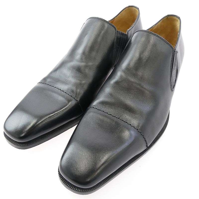 グッチ 202705 サイドエラスティック スリッポン レザー シューズ 買取実績 画像