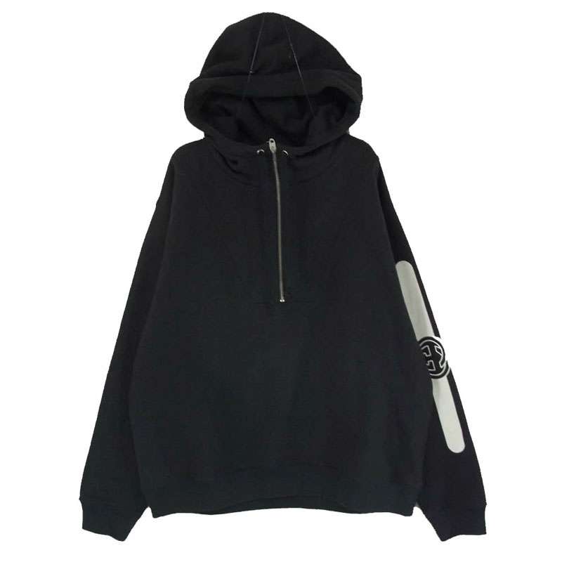 グッチ 20aw 627079 アーム ロゴプリント ハーフジップ プルオーバー パーカー スウェット 買取実績 画像