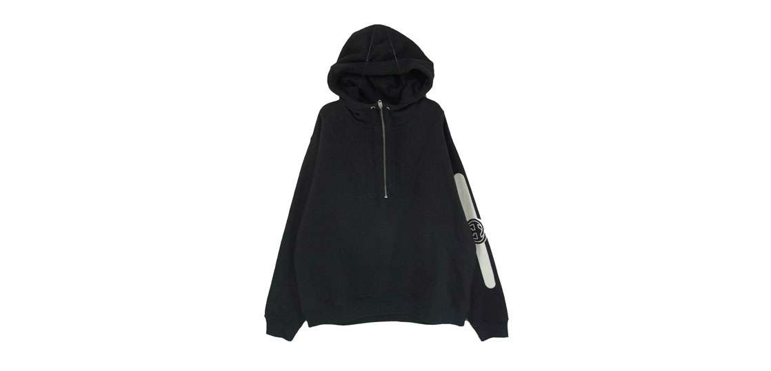 グッチ 20aw 627079 アーム ロゴプリント ハーフジップ プルオーバー パーカー スウェット 買取実績