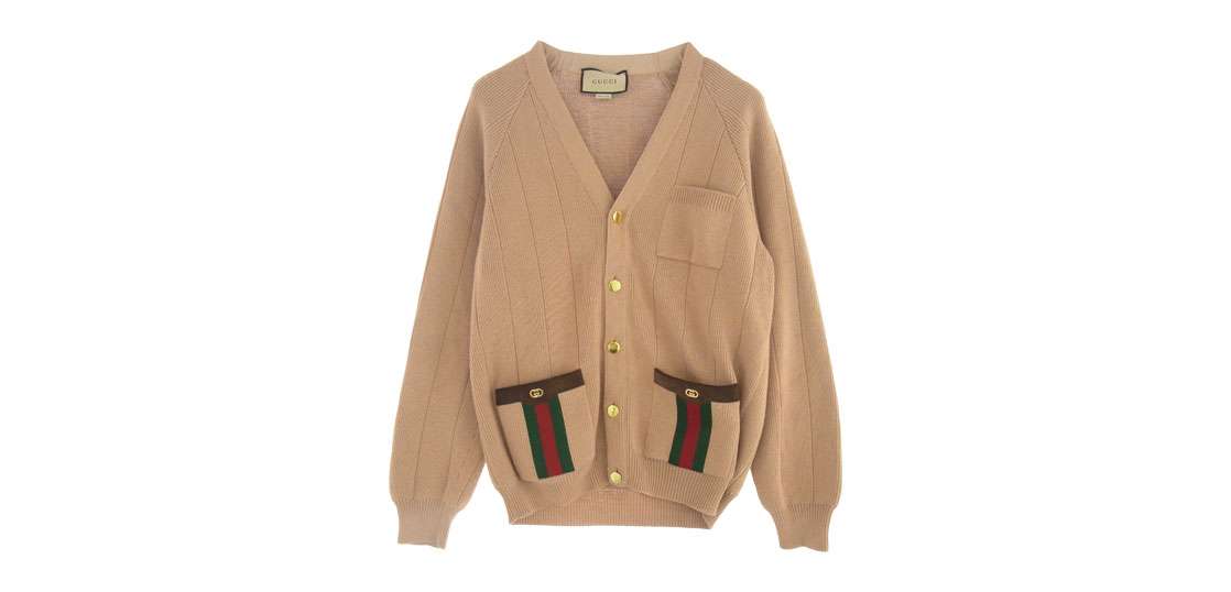 グッチ 21AW 626349 XKBFJ ウェブ付き ウールブレンド ニット