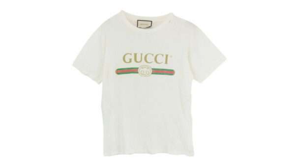 グッチ 457095 X5L89 ヴィンテージロゴ フラワー刺繍 ダメージ加工 半袖 Tシャツ 買取実績