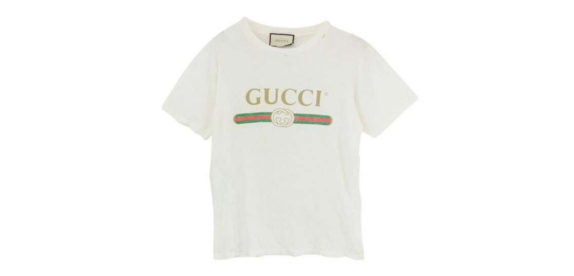グッチ 457095 X5L89 ヴィンテージロゴ フラワー刺繍 ダメージ加工 半袖 Tシャツ 買取実績