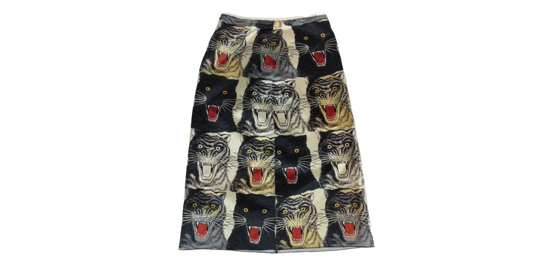 グッチ 476650 ZZJX05 ミケーレ期 タイガープリント 総柄 シルク スカート 買取実績